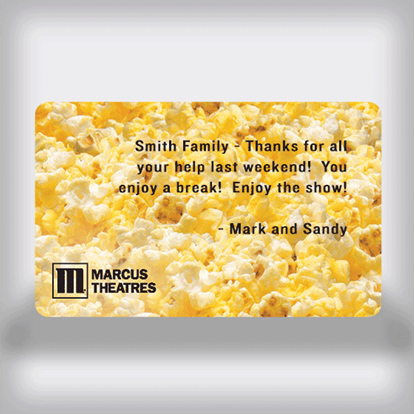 Popcorn Custom Gift Card