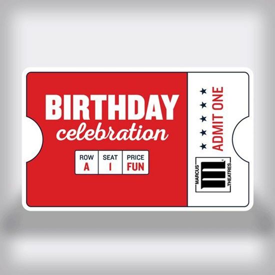 Picture of Birthday Movie Gift Card - Admit One Edition