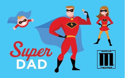 Picture of Father's Day Custom Movie Gift Card - Super Dad Cartoon Edition