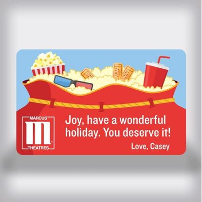 Picture of Holiday Custom Movie Gift Card - Santa's Bag Edition
