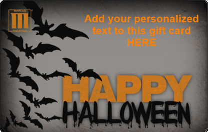 Picture of Halloween Movie Gift Card - Personalized Custom Halloween Bats (8)