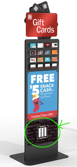 Picture of Gift Card  Display Front Bottom Plex Cover (18X12)